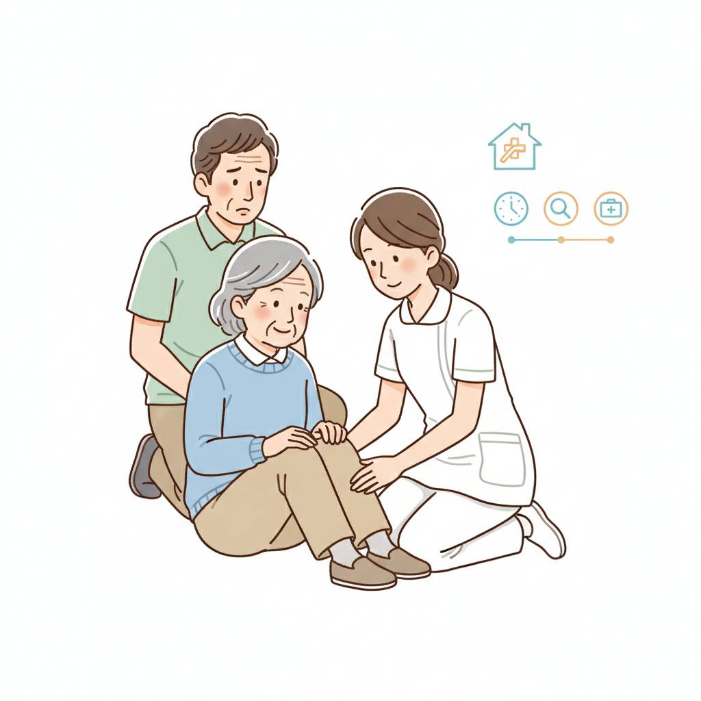 高齢者が転倒したときの対応｜すぐ動かしてよい？受診の目安と家庭での観察