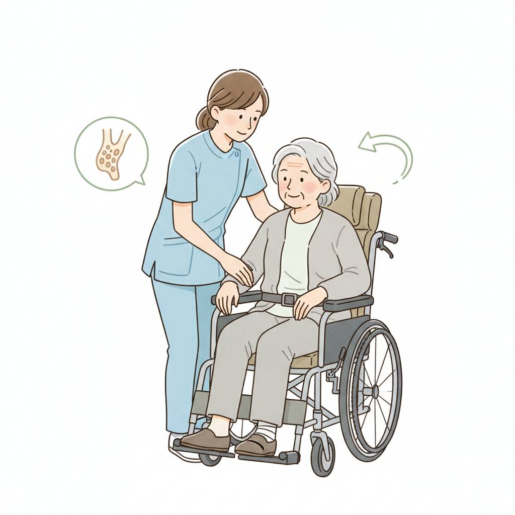 骨折・骨粗鬆症のある利用者の施設介護|再骨折・転倒を防ぐ移乗と離床の実務