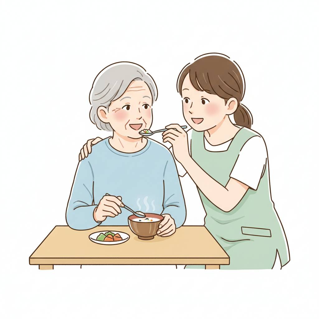 在宅介護の食事介助の基本｜姿勢・声かけ・自立支援を引き出すコツ