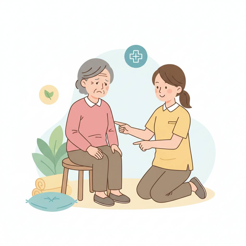 高齢者の膝の痛み（変形性膝関節症）｜家庭でできるケア・運動・受診の目安