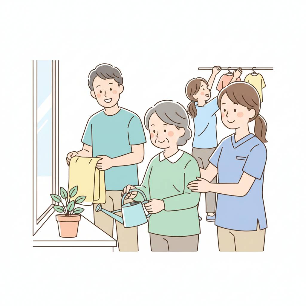 生活リハビリとは|機能訓練との違い・介護現場での実践方法をやさしく解説