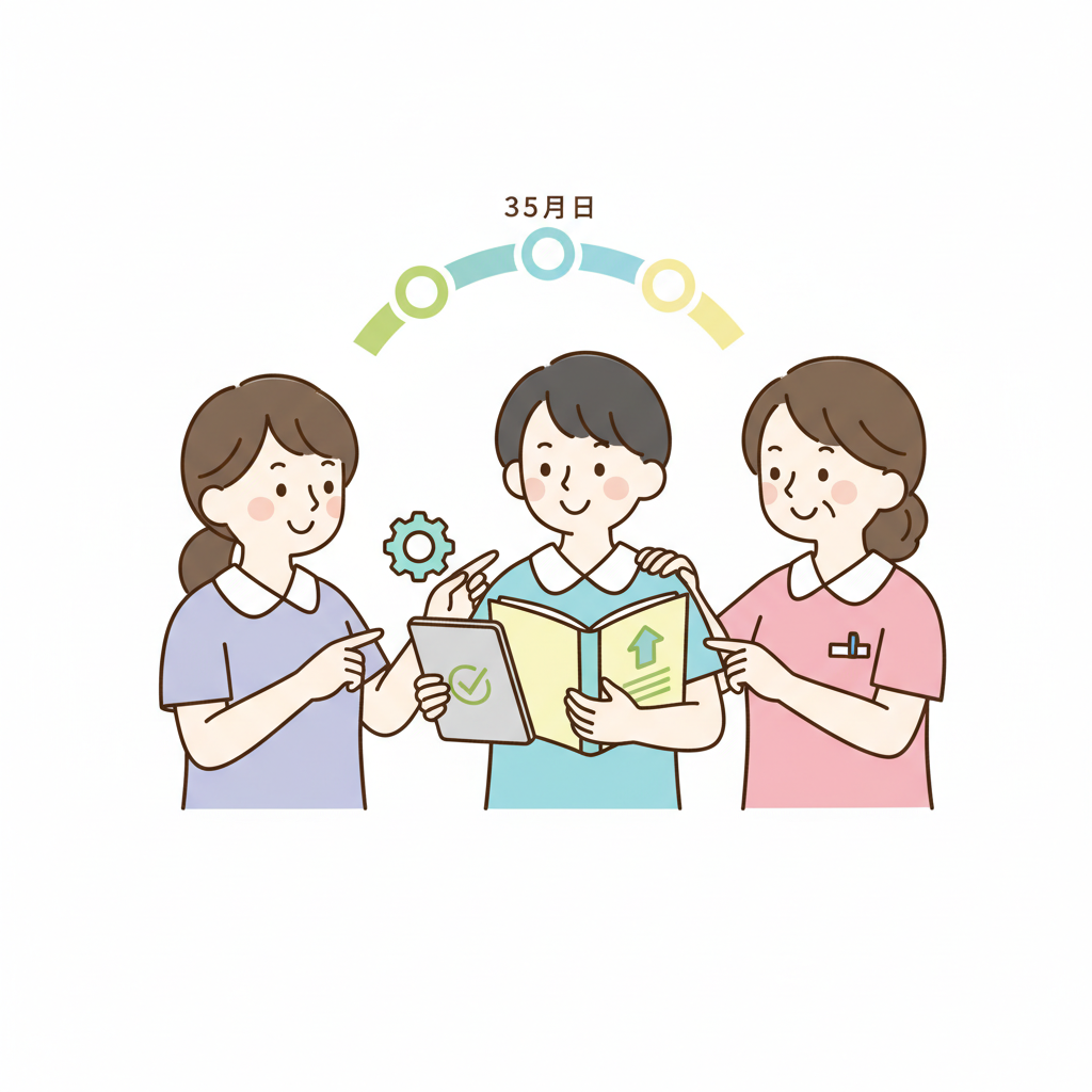 新人介護職員の3ヶ月育成プラン｜OJT・プリセプター・チェックリスト・離職防止