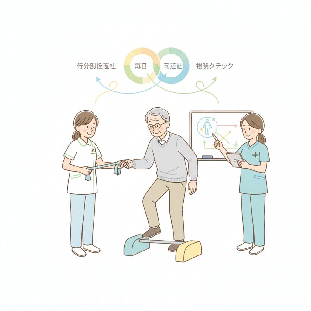 個別機能訓練・生活機能訓練の実際｜訓練メニュー例と介護職の関わり・リハ職連携