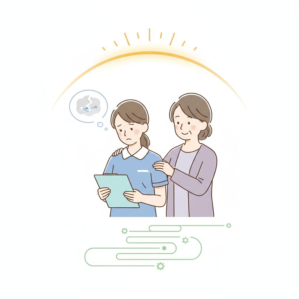 介護の仕事でミスして落ち込んだときの対処｜自分を責めすぎない考え方とミスを減らす工夫