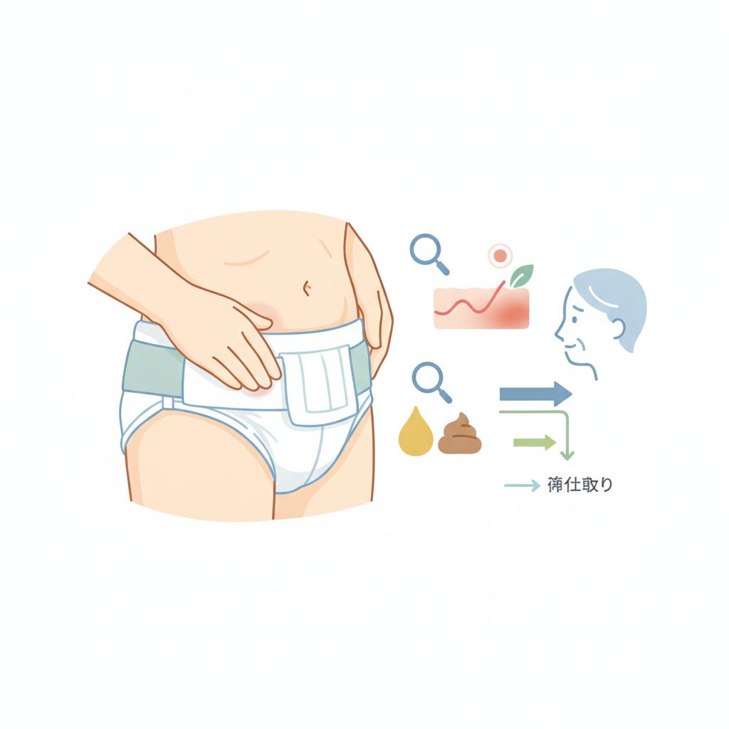おむつ交換で見るべき観察ポイント|尿・便・皮膚から気づく体調変化と申し送り