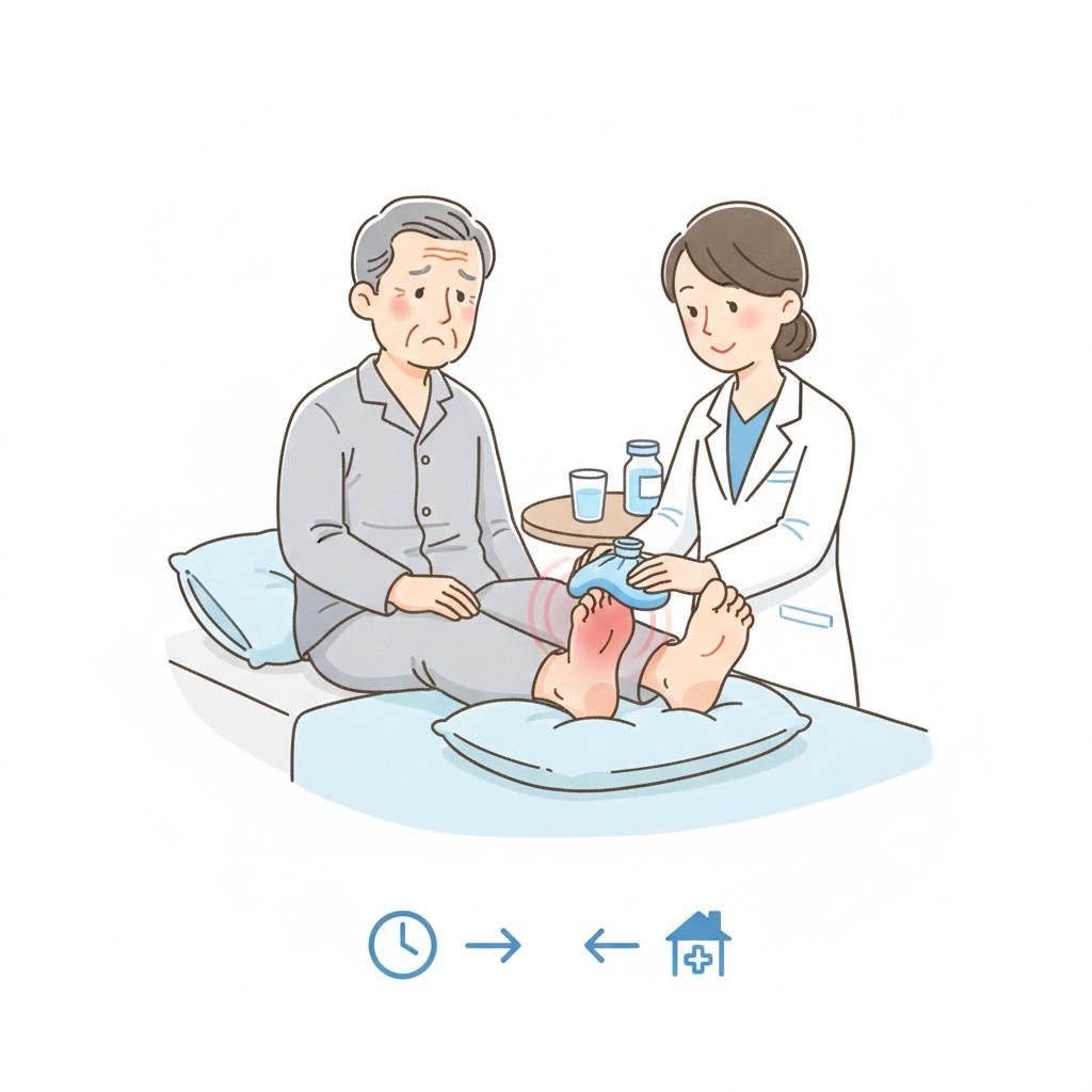 高齢者の痛風|足の親指の激痛の原因・家庭での対応と受診の目安
