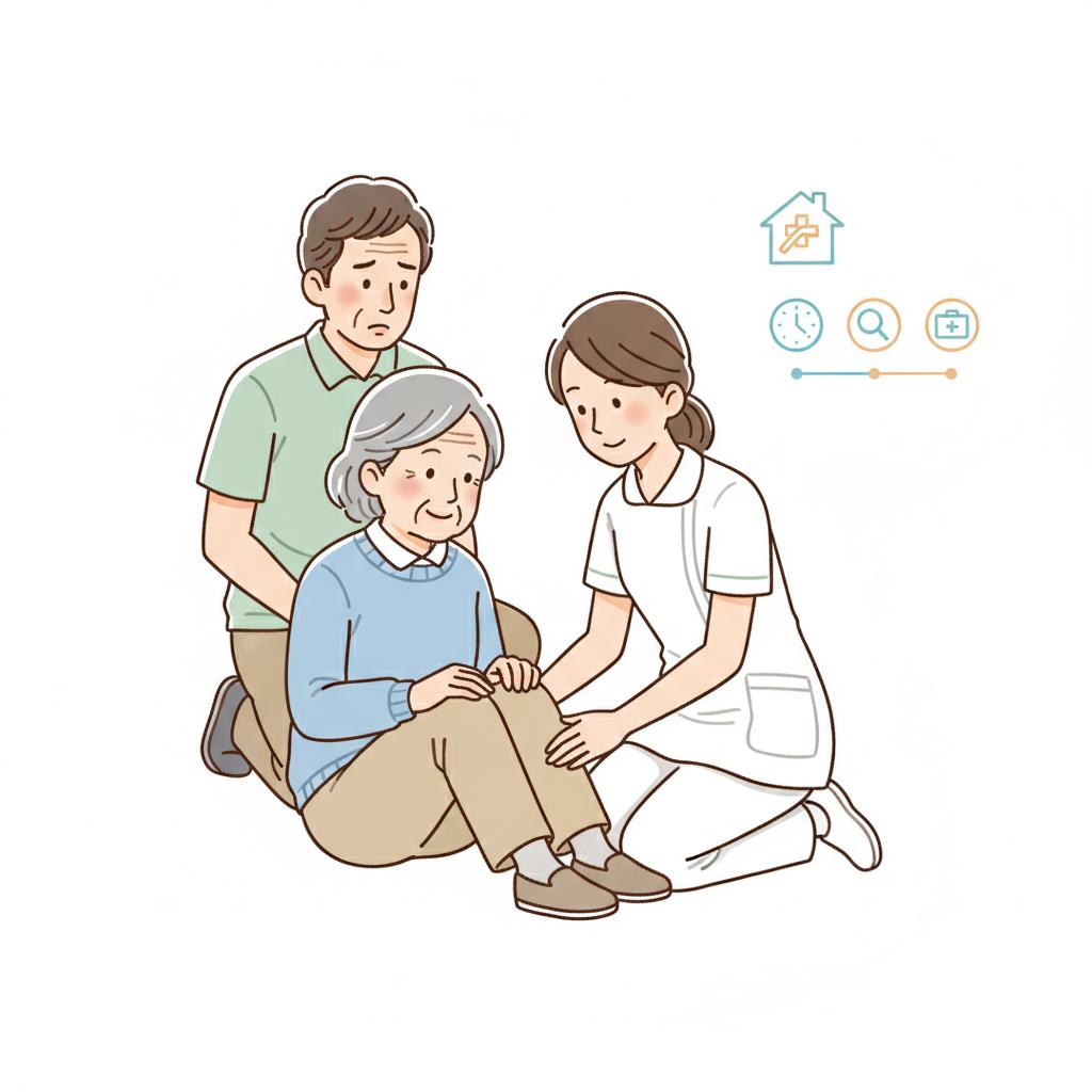 高齢者が転倒したときの対応｜すぐ動かしてよい？受診の目安と家庭での観察