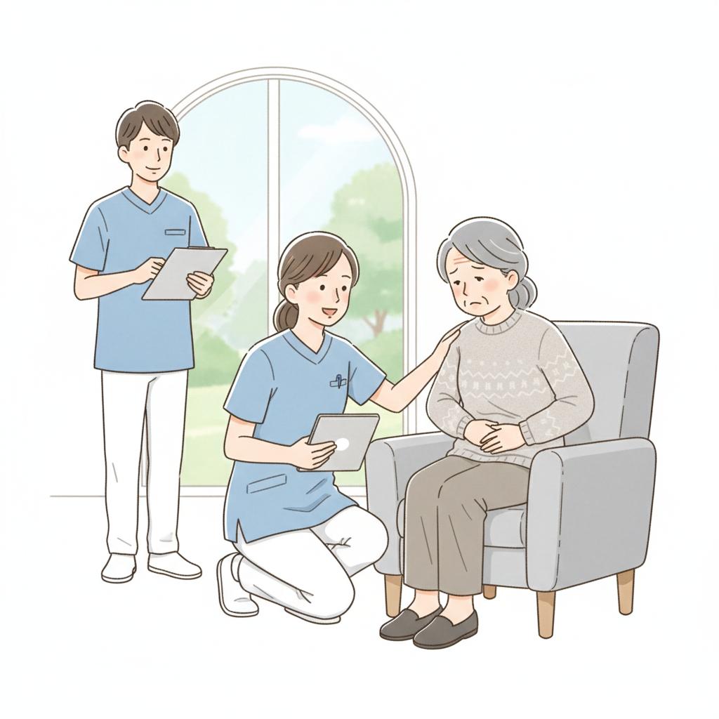 施設で利用者が腹痛を訴えたときの対応|介護職の観察・危険な腹痛の見極め・報告