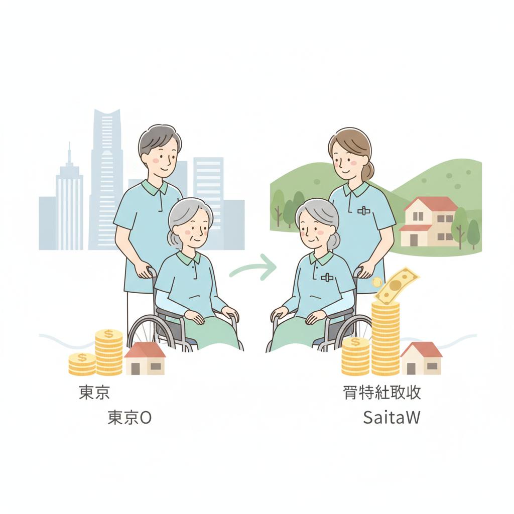 東京から埼玉で介護職に転職｜給料と家賃を比較して実質収入アップを狙う方法