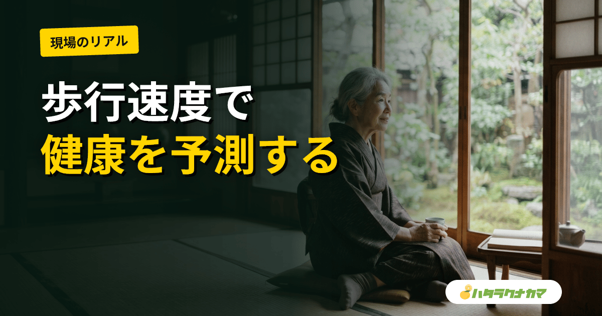 歩行速度は将来の健康を予測するか|歩く速さと余命・要介護・認知症リスクの研究エビデンスを介護現場目線で読み解く