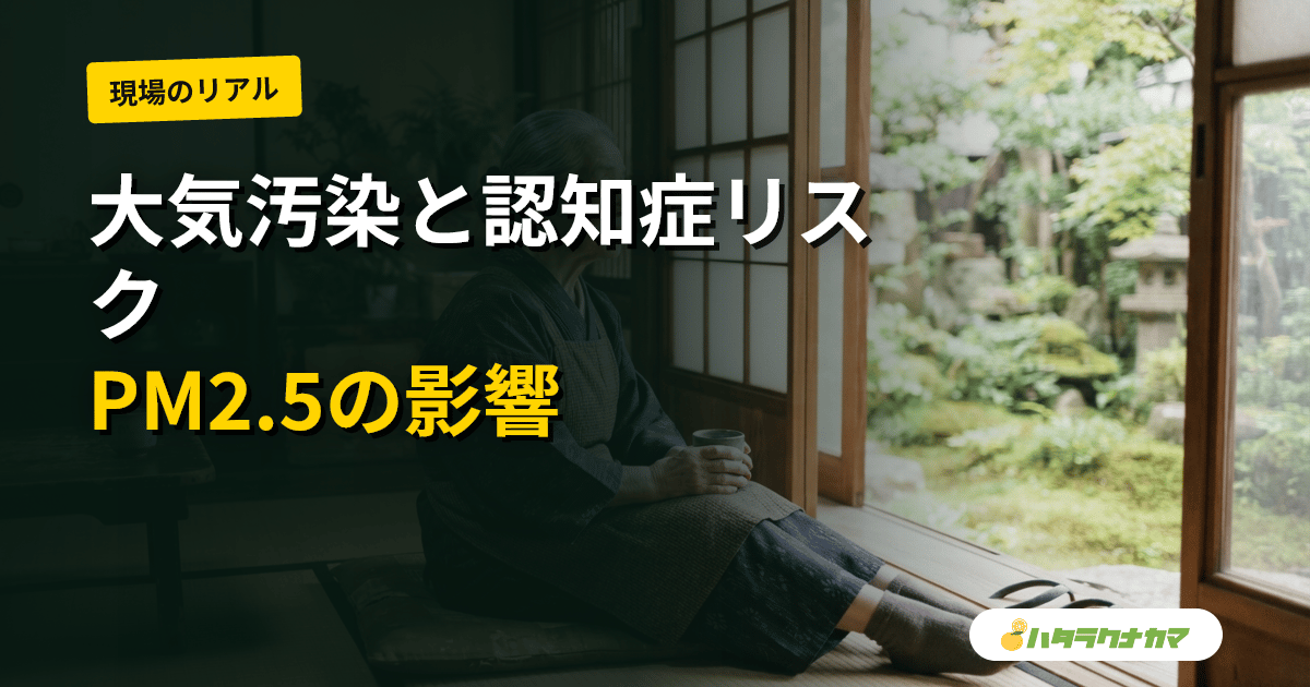大気汚染(PM2.5)は認知症リスクを高めるか|研究エビデンスを介護職目線で読み解く