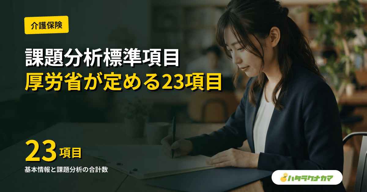 課題分析標準項目とは｜厚労省告示が定める23項目（基本情報9＋課題分析14）と令和5年改定