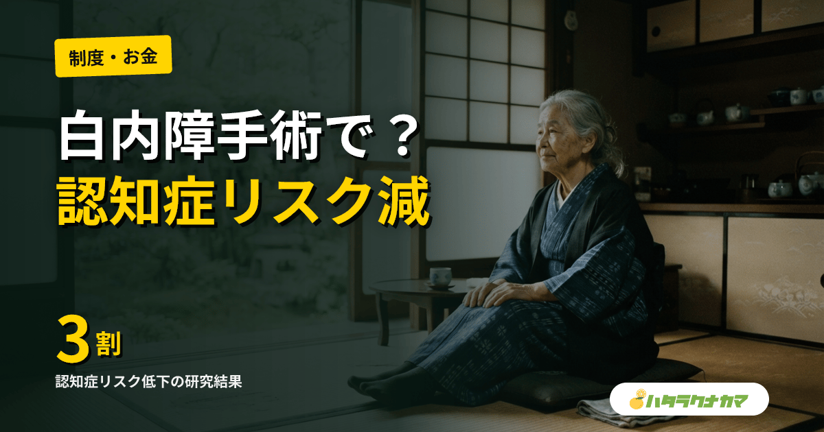 白内障手術で認知症リスクは下がるか｜視力・視覚障害と認知症を結ぶ研究エビデンスを介護現場目線で読み解く