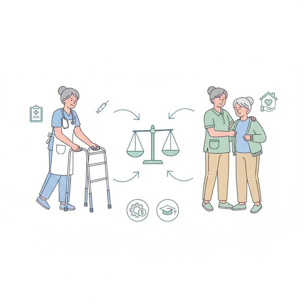 看護助手と介護職の違い完全比較｜仕事内容・給料・資格・どちらが向いている？【2026年版】
