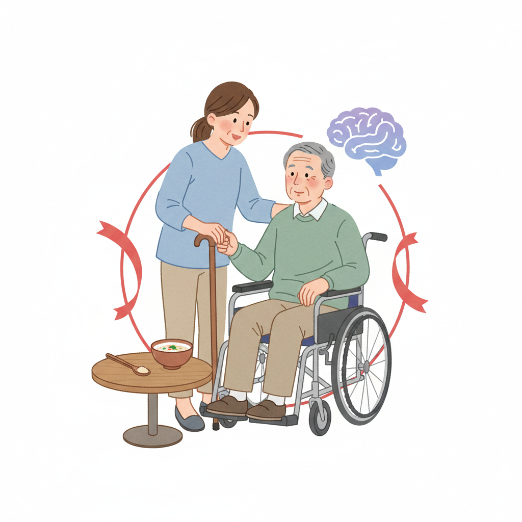 脳卒中後の親を在宅で支える｜麻痺・嚥下障害・高次脳機能障害と再発予防