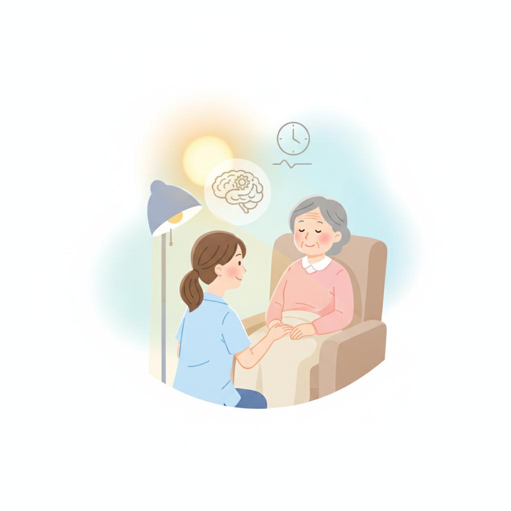 高照度光療法は認知症の睡眠・行動症状に効くか｜RCT・Cochraneが示すエビデンスを介護現場目線で読む