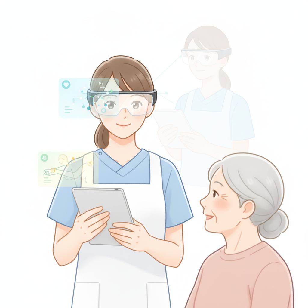 スマートグラス・AR（拡張現実）は介護現場で役立つか｜遠隔支援・記録・教育の研究エビデンスと課題を現場目線で読む