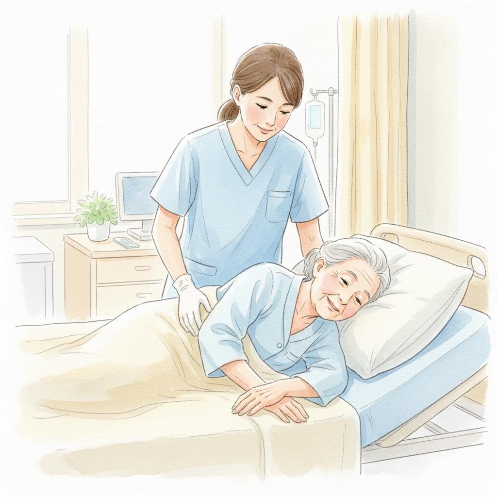 介護の体位変換｜仰臥位↔側臥位の手順とポジショニングのコツ