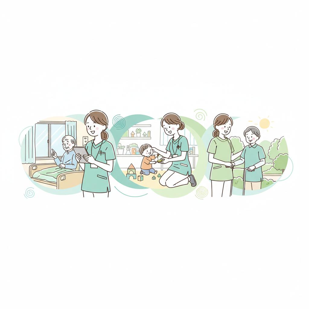 派遣介護士に向いている人の特徴を表すイラスト