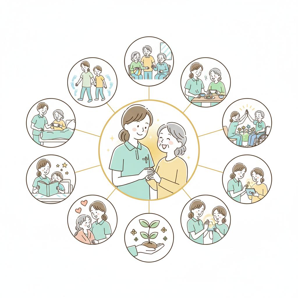 介護職のやりがいのイラスト