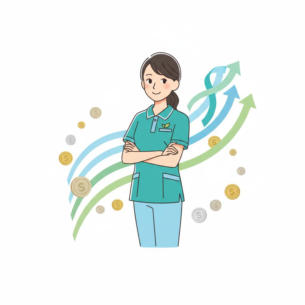 訪問介護員の平均給料・年収を表すイラスト
