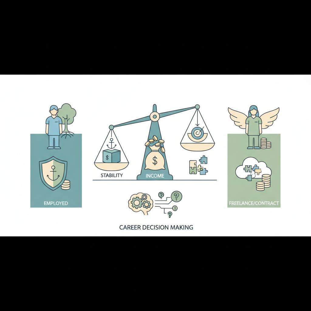 雇用形態を一覧で比較するイラスト