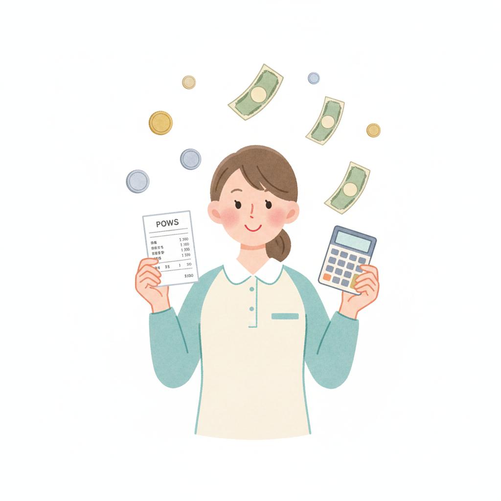 訪問介護の正社員の月収・年収相場をイメージしたイラスト