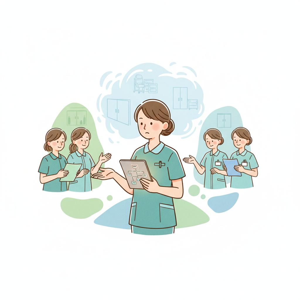 派遣介護士がきついと感じる場面のイラスト