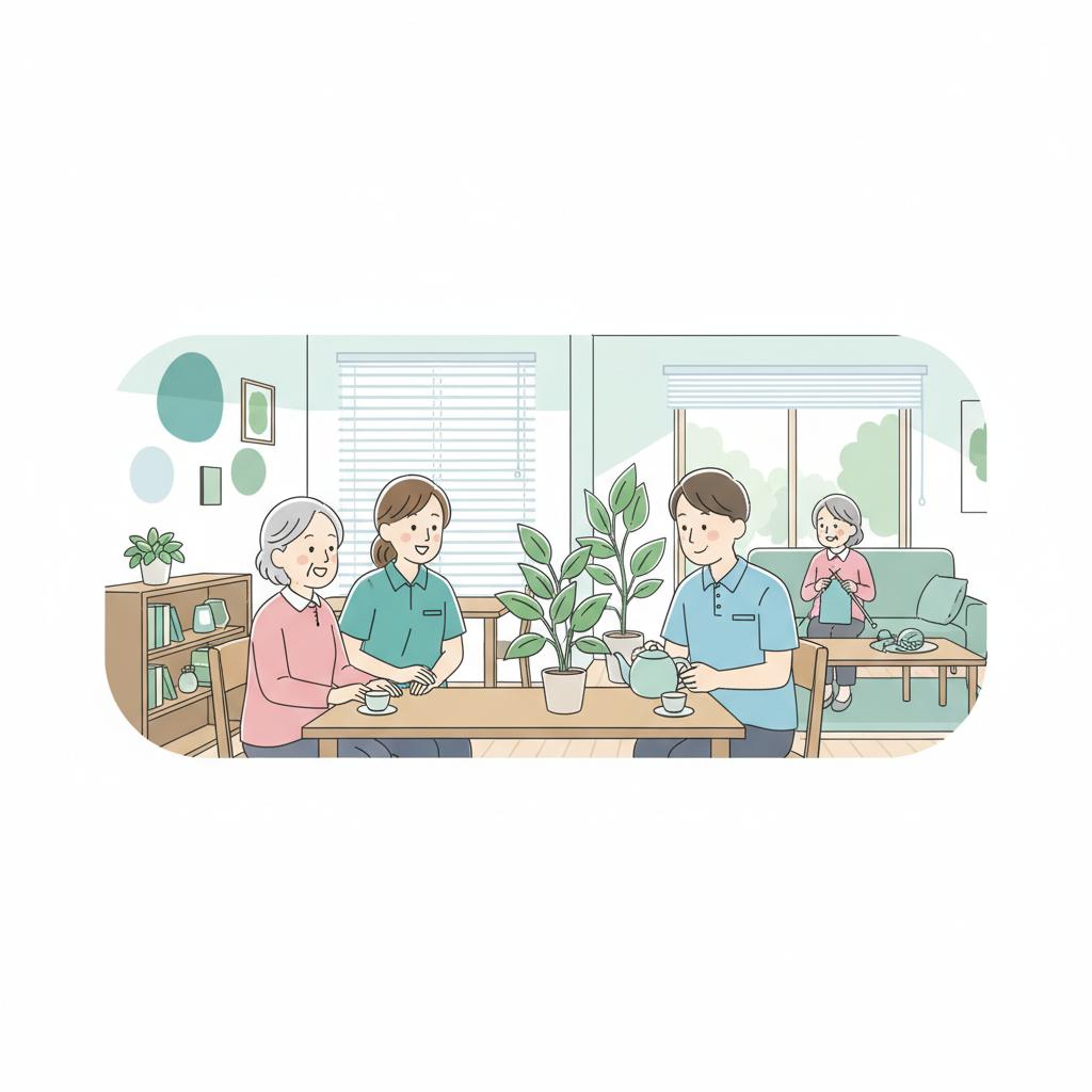 グループホームとはのイラスト