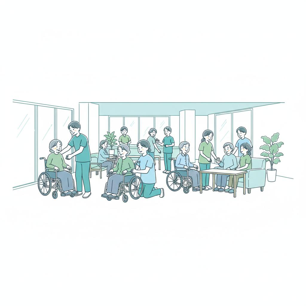 特別養護老人ホーム（特養）とはのイラスト