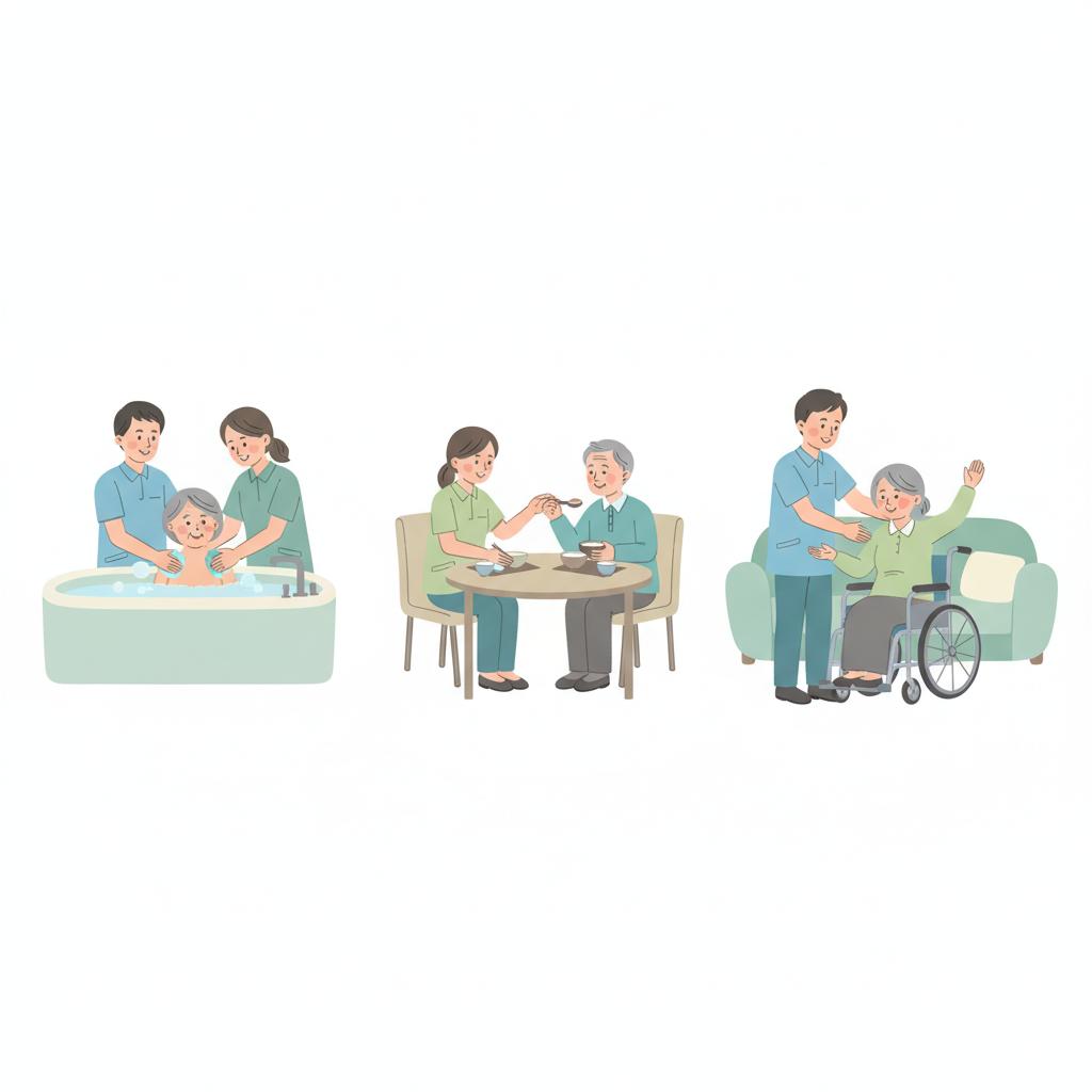 特養での仕事内容のイラスト