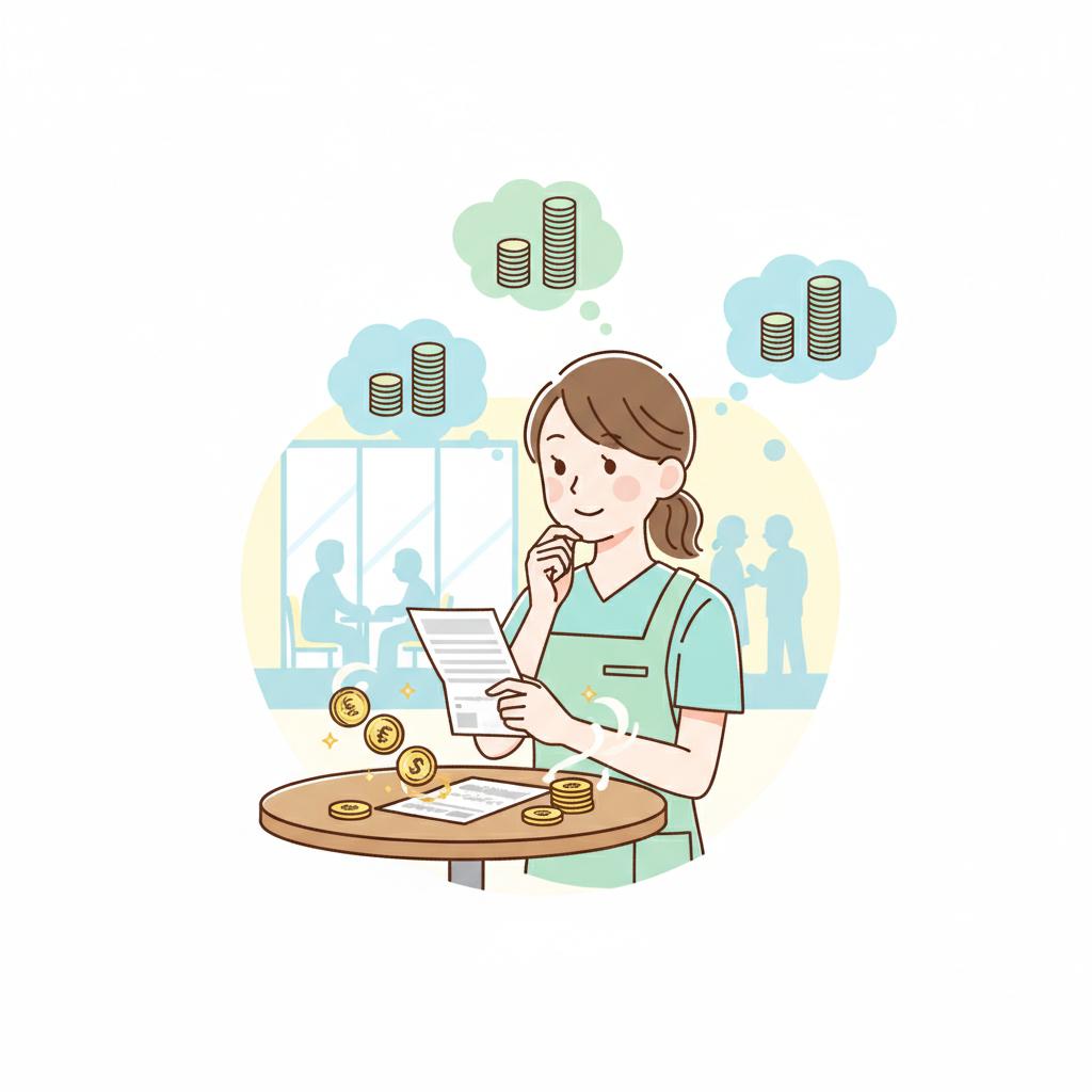 介護職の夜勤手当の施設別比較イメージイラスト