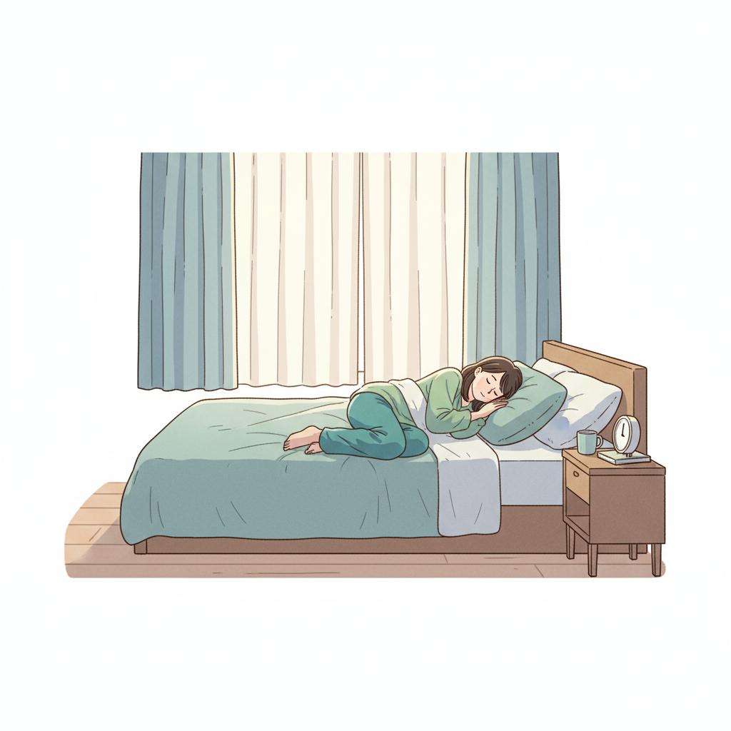 夜勤明けの過ごし方のイラスト