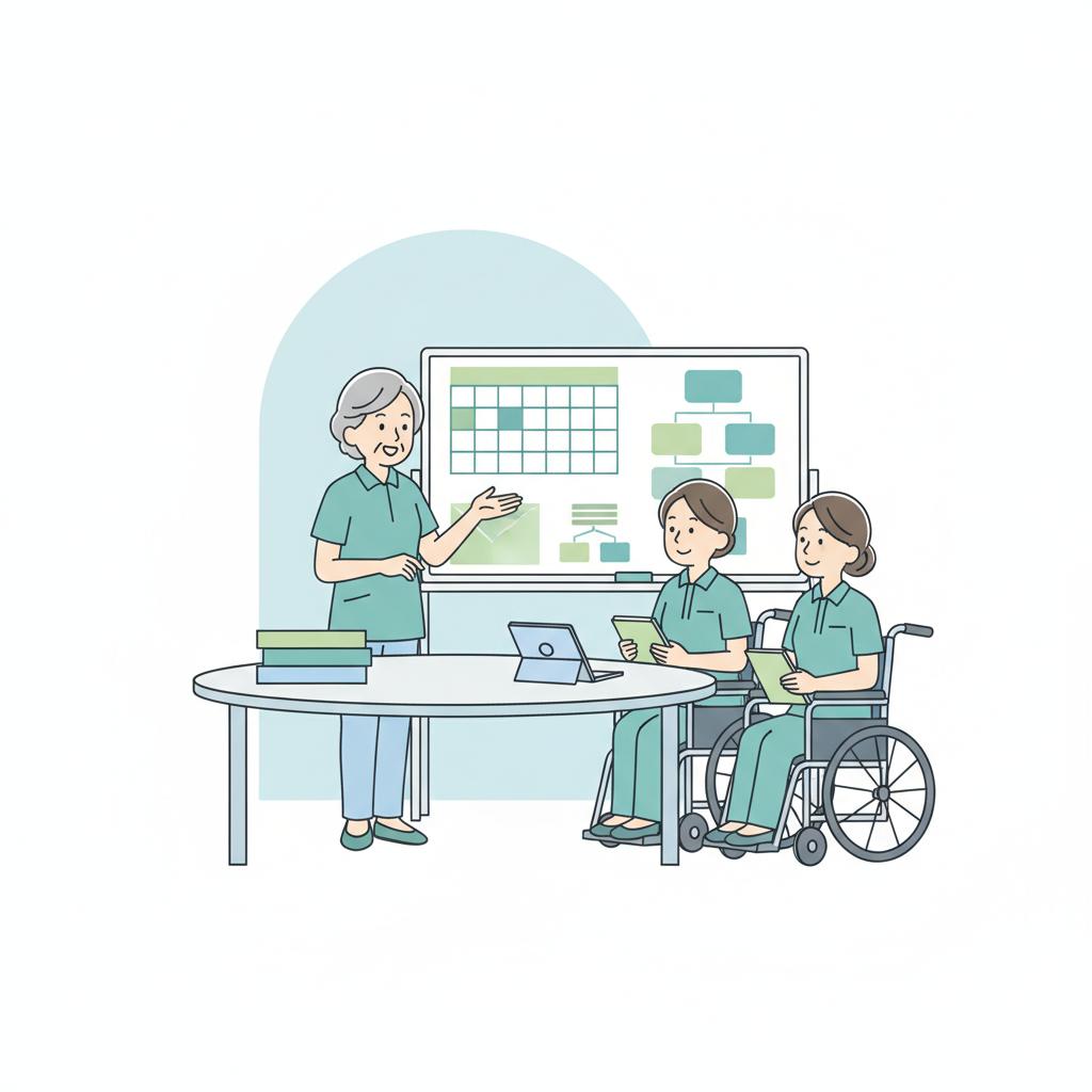 サービス提供責任者の業務イメージを表したイラスト