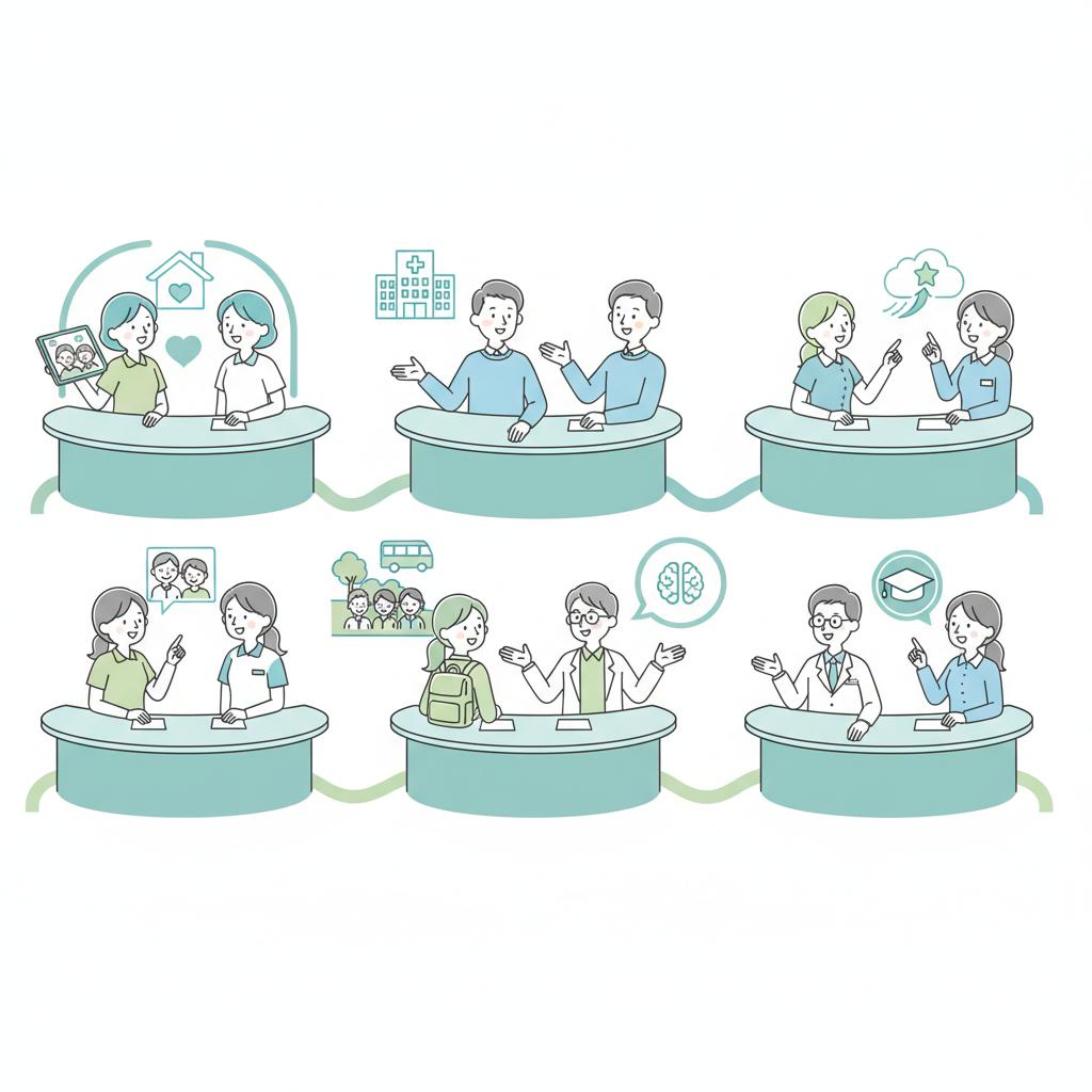 実務者研修取得者向け転職サービス5社比較を表したイラスト