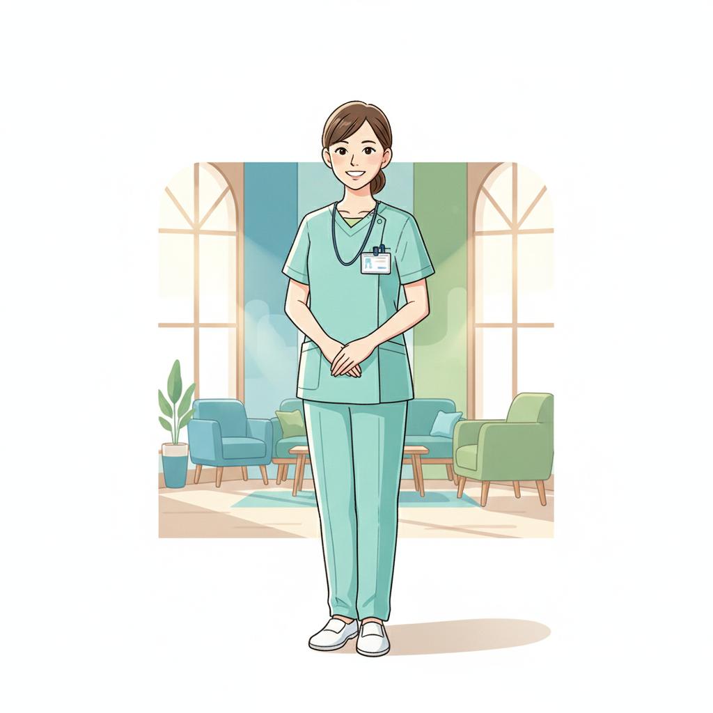 日勤のみで働く介護職員のイメージイラスト