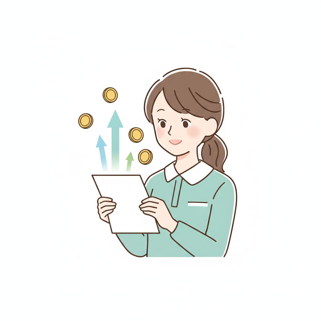 パートの処遇改善加算の支給額イメージのイラスト