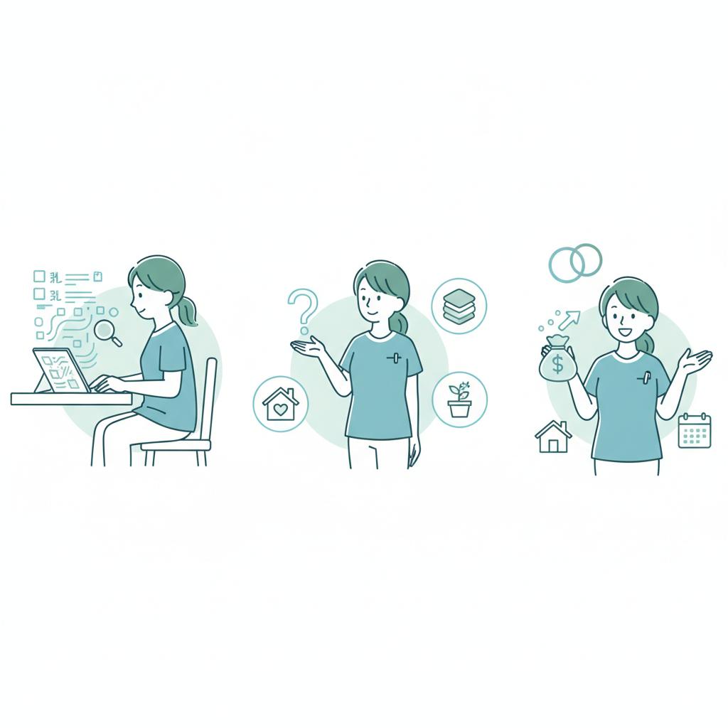 副業を始める前の確認事項のイラスト